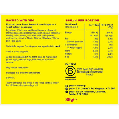 Graze Marmite Crunch Bag, 35g, Pack of 10
