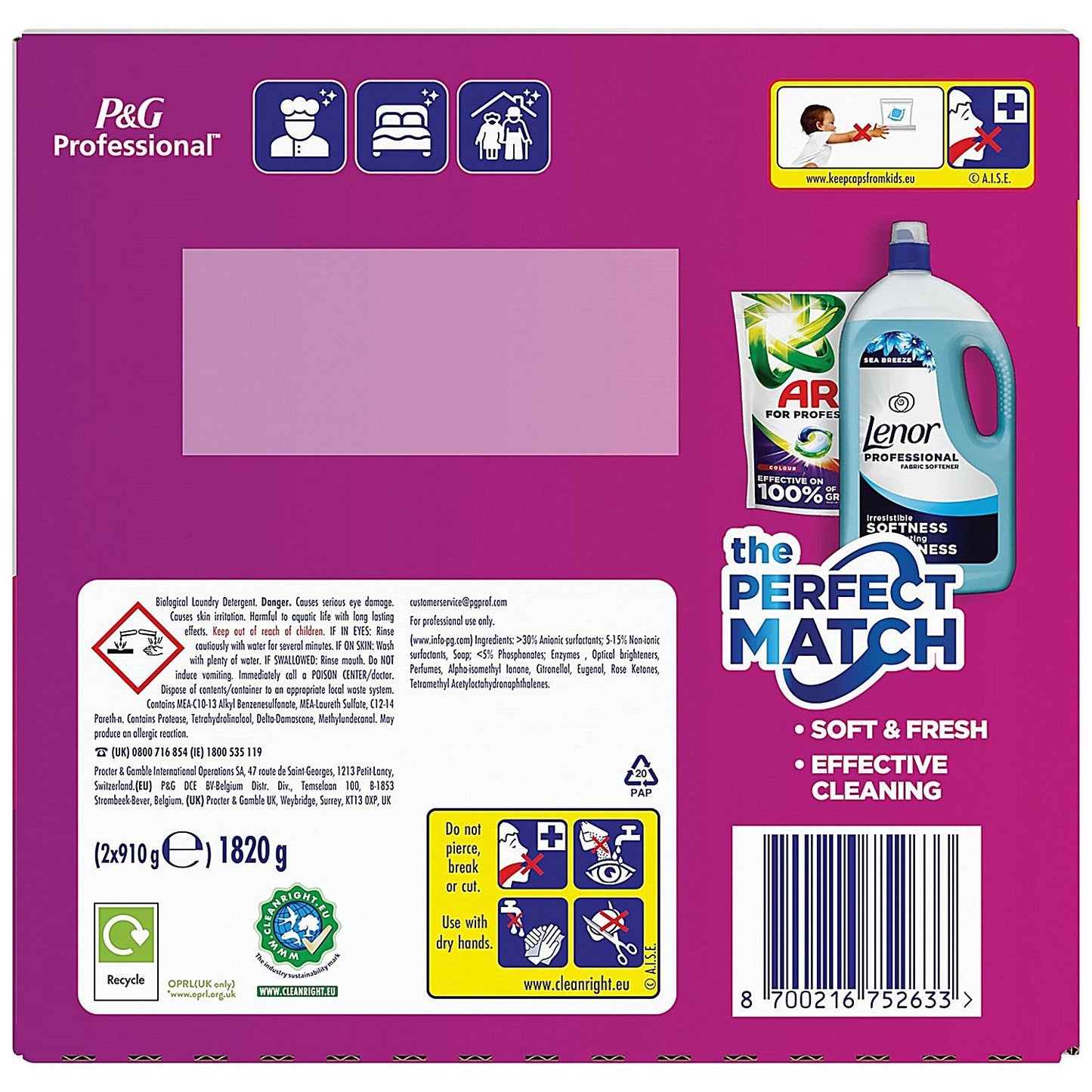 Ariel Professional Liquid Pods 100 Pods Colour