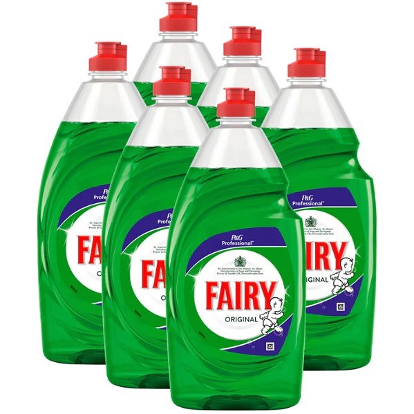 Fairy Original Washing Up Liquid, 900ml, Pack of 6