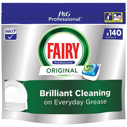 Fairy Professional All In One Original Dishwasher Tablets, 2x140 Capsules, Pack of 280