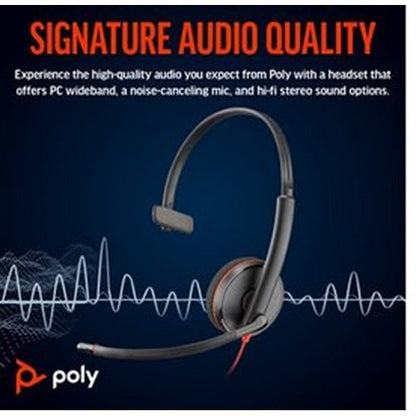Poly Blackwire 3210 Monaural UC USB-C/A Headset 8X214AA