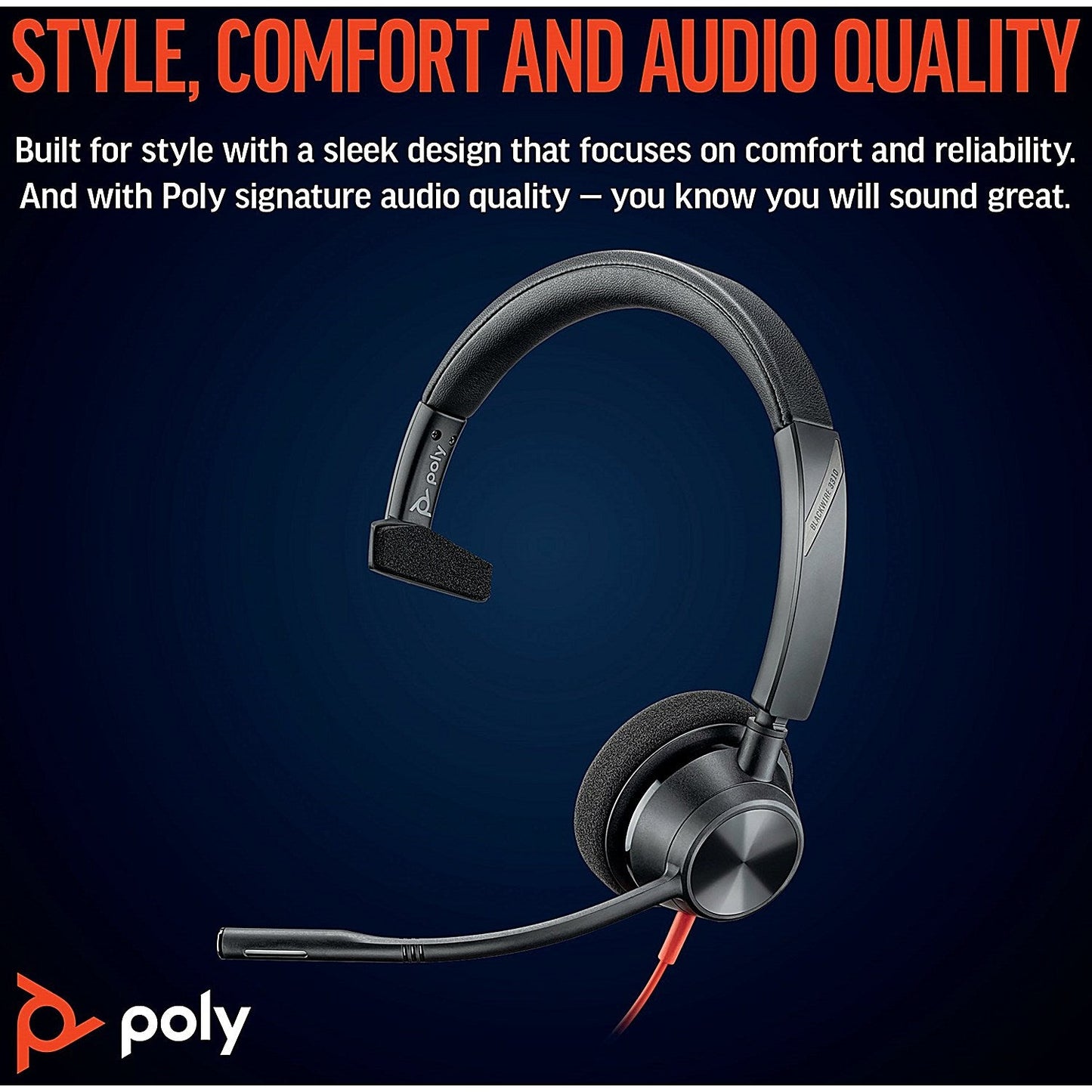 Poly Blackwire 3310 Monaural USB-C/A Headset 8X215AA