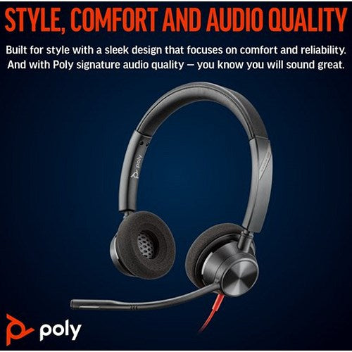 Poly Blackwire 3320 Stereo MS USB-C/A Headset 8X220AA