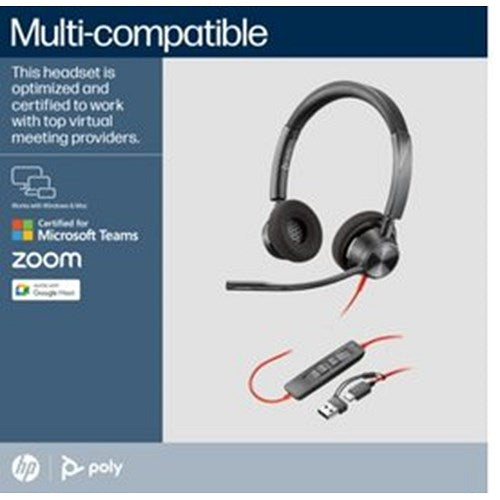 Poly Blackwire 3320 Stereo MS USB-C/A Headset 8X220AA Easy2Order : PY42910