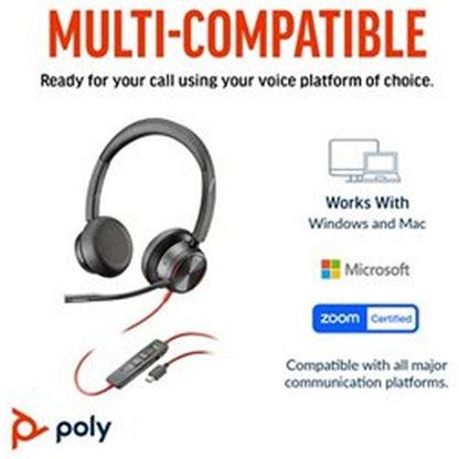 Poly Blackwire 8225 Stereo UC USB-C/A Headset 8X223AA