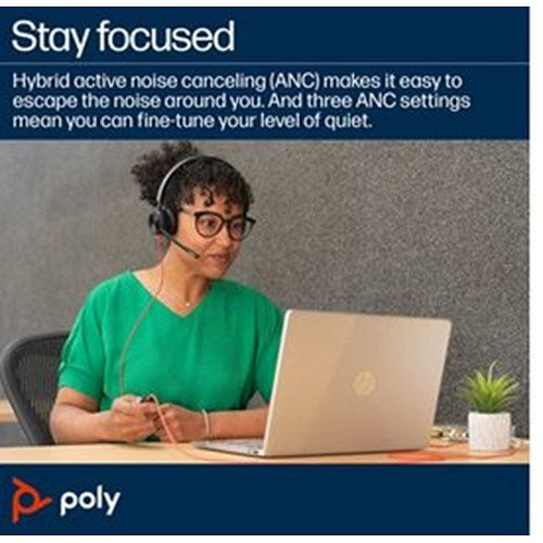 Poly Blackwire 8225 Stereo UC USB-C/A Headset 8X223AA Easy2Order : PY42920