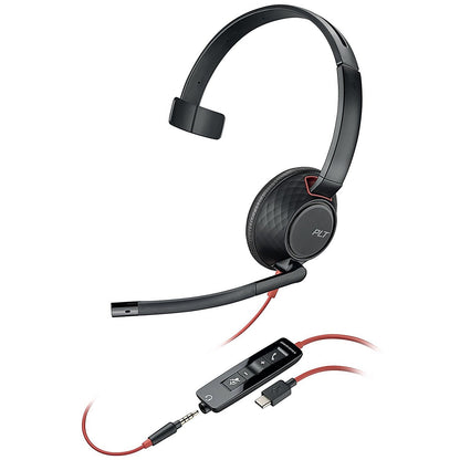 Poly Blackwire 5210 Monaural USB-C/A +3.5mm Headset 8X230AA