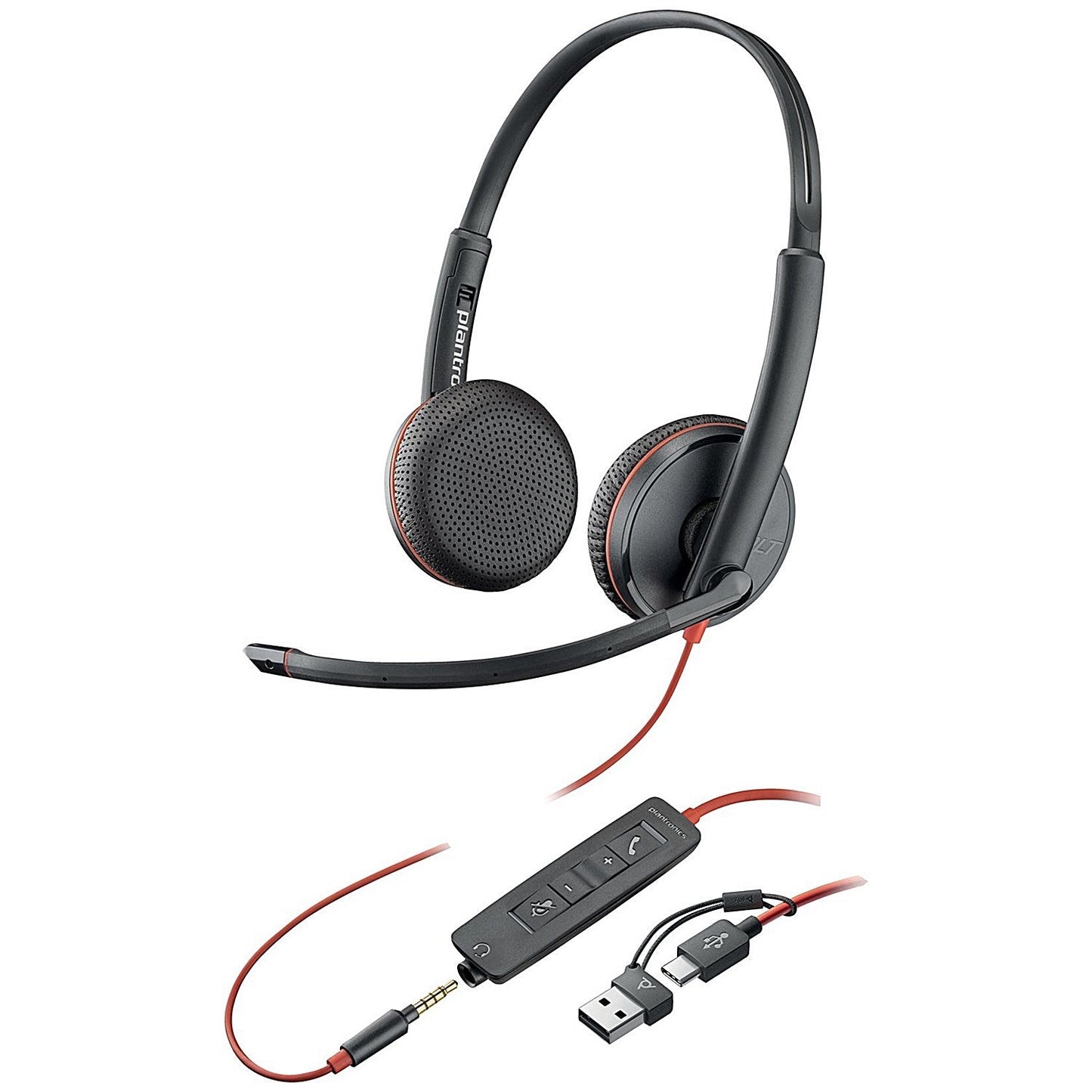 Poly Blackwire 3225 Stereo UC USB-C/A +3.5mm Headset Bulk 8X229A6