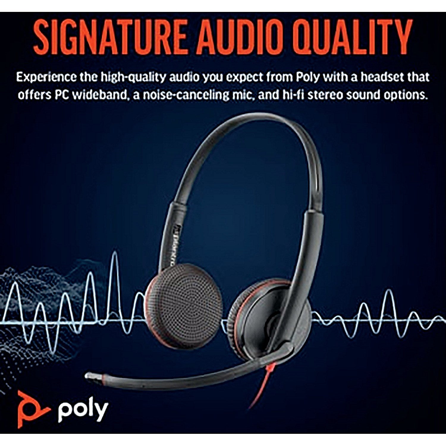 Poly Blackwire 3225 Stereo UC USB-C/A +3.5mm Headset Bulk 8X229A6 Easy2Order : PY43308