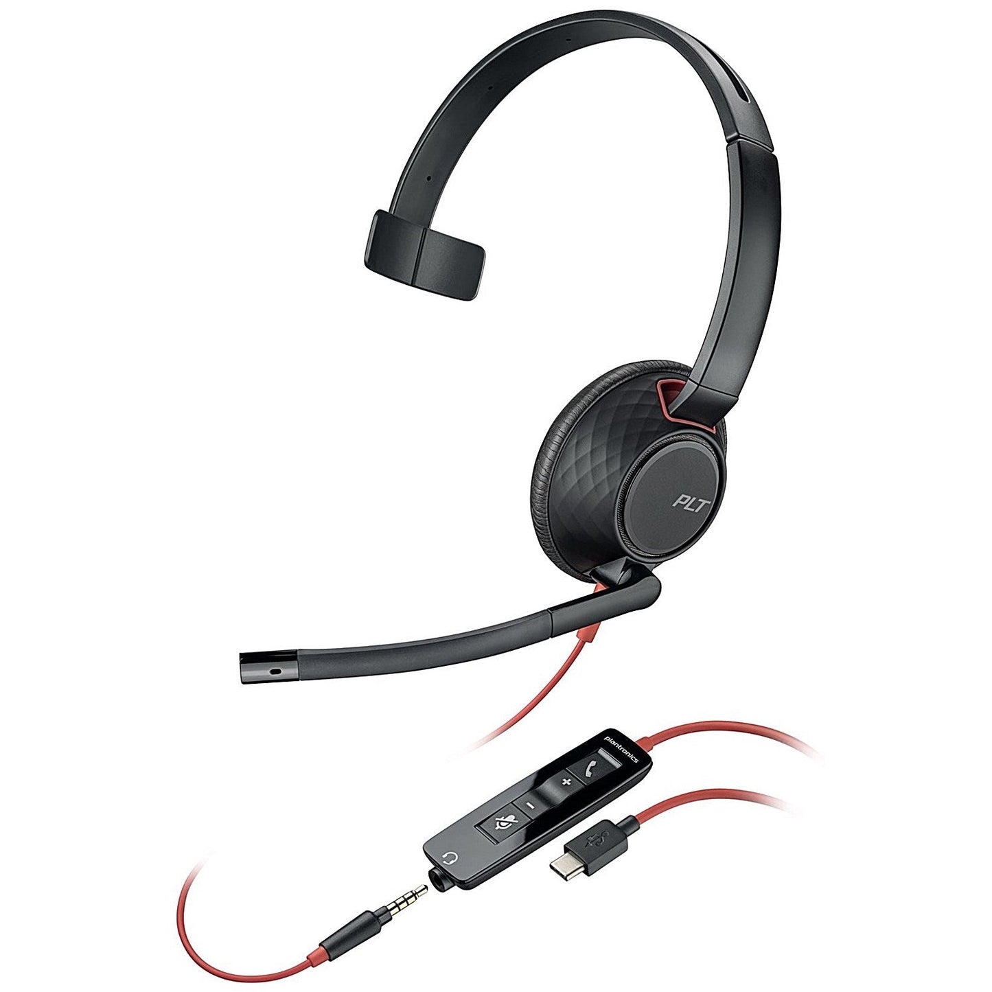 Poly Blackwire 5210 Monaural USB-C/A +3.5mm Headset Bulk 8X230A6