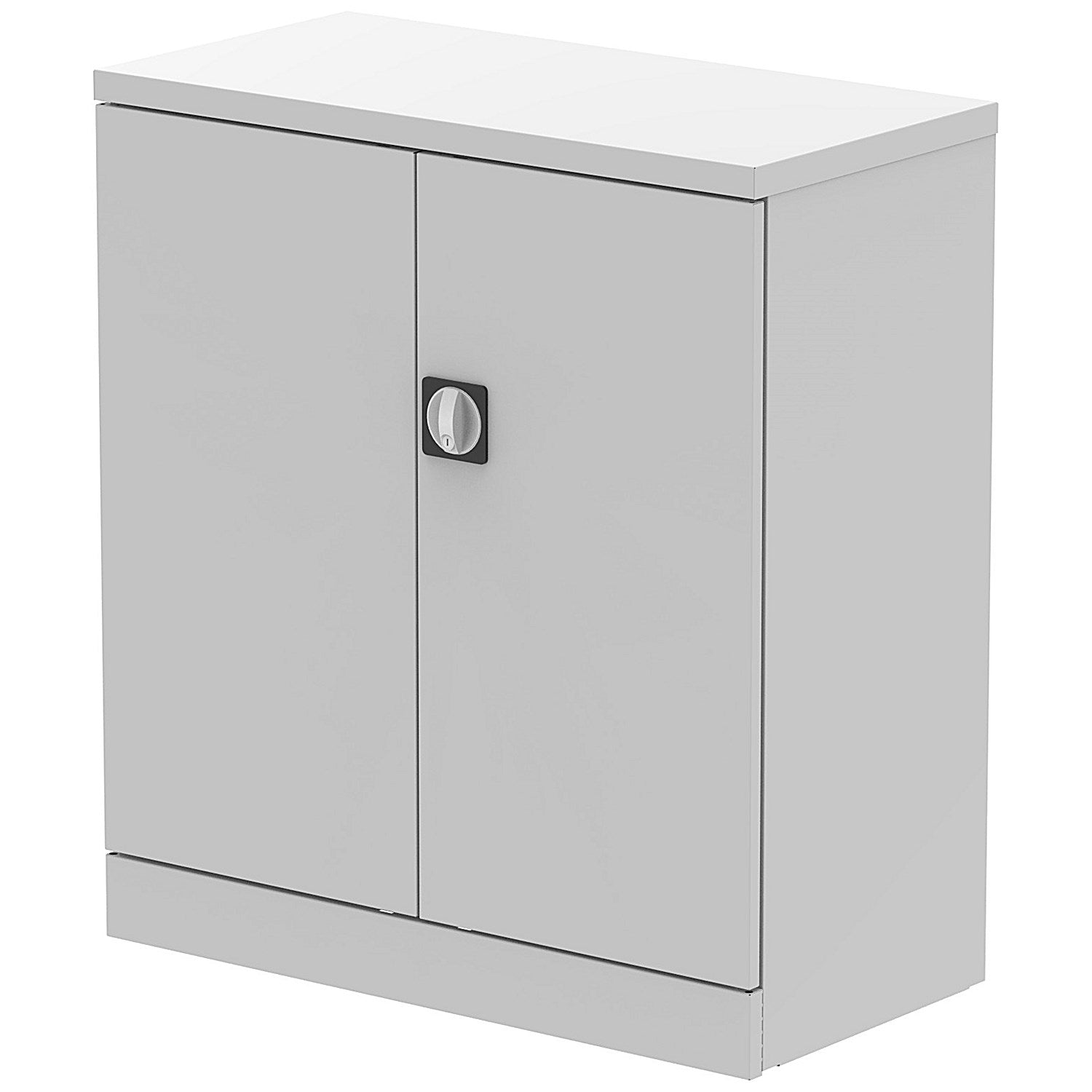 Qube 1000mm 2-Door Stationery Cupboard Light Grey With Shelf Easy2Order : QS2045