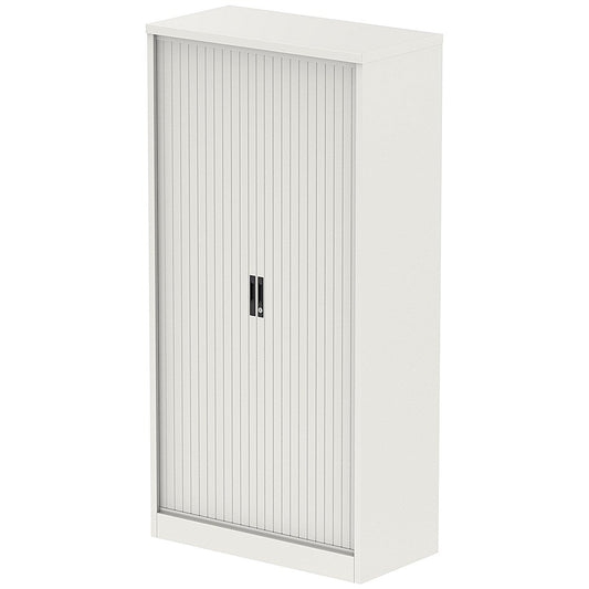 Qube 2000mm Side Tambour Cupboard White With Shelves Easy2Order : QS2070