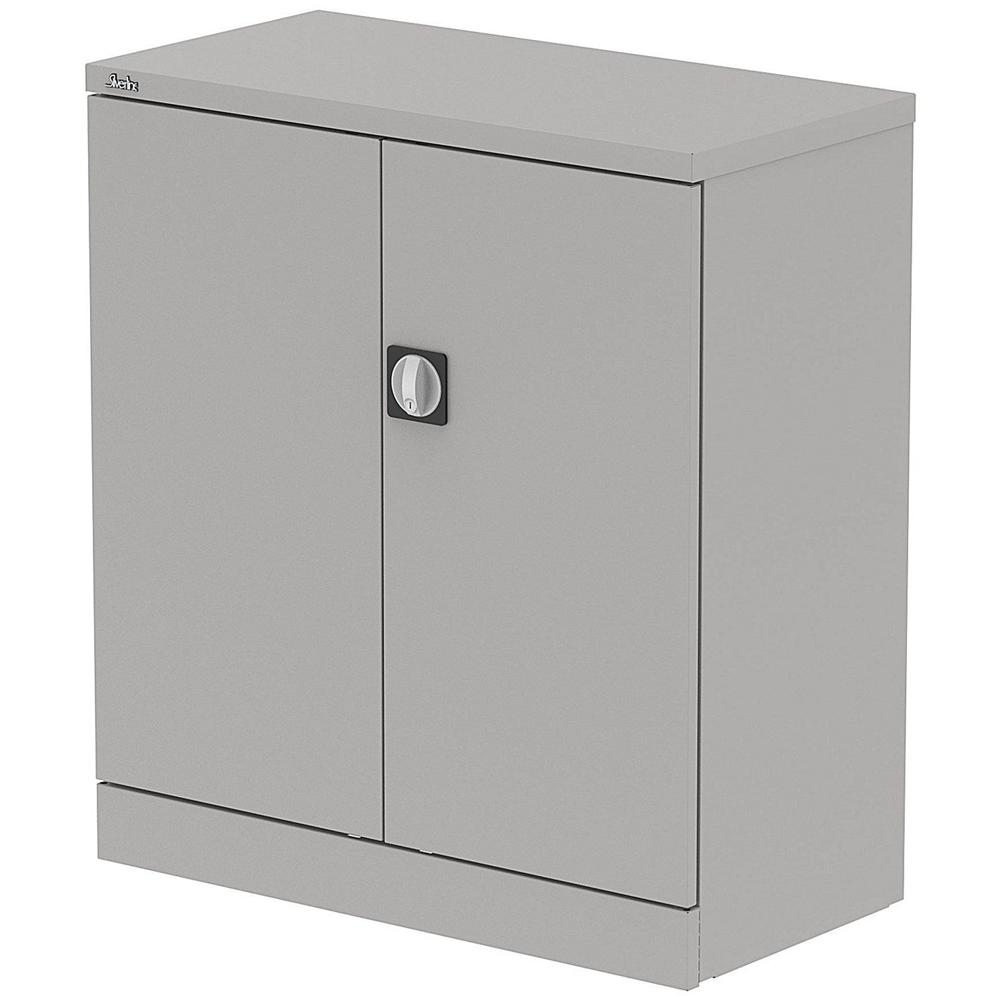 Qube 1020mm 2-Door Stationery Cupboard Goose Grey With Shelf Easy2Order : QS2087