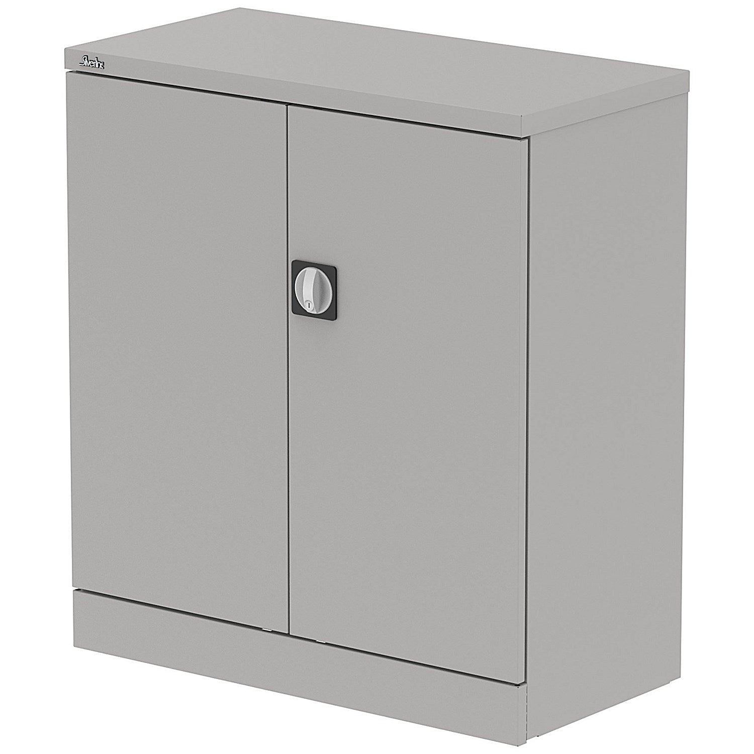 Qube 1020mm 2-Door Stationery Cupboard Goose Grey With Shelf Easy2Order : QS2087