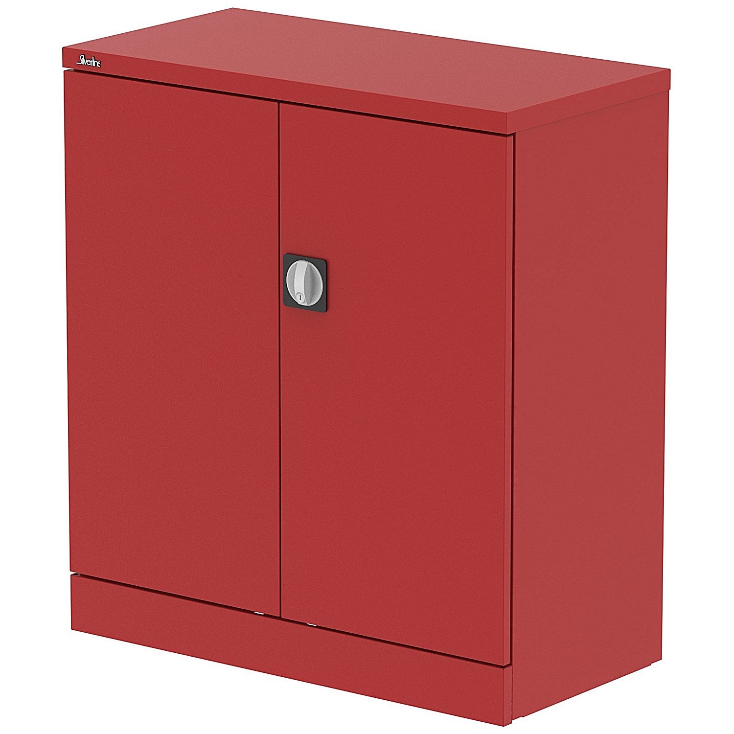 Qube 1020mm 2-Door Stationery Cupboard Red With Shelf Easy2Order : QS2091