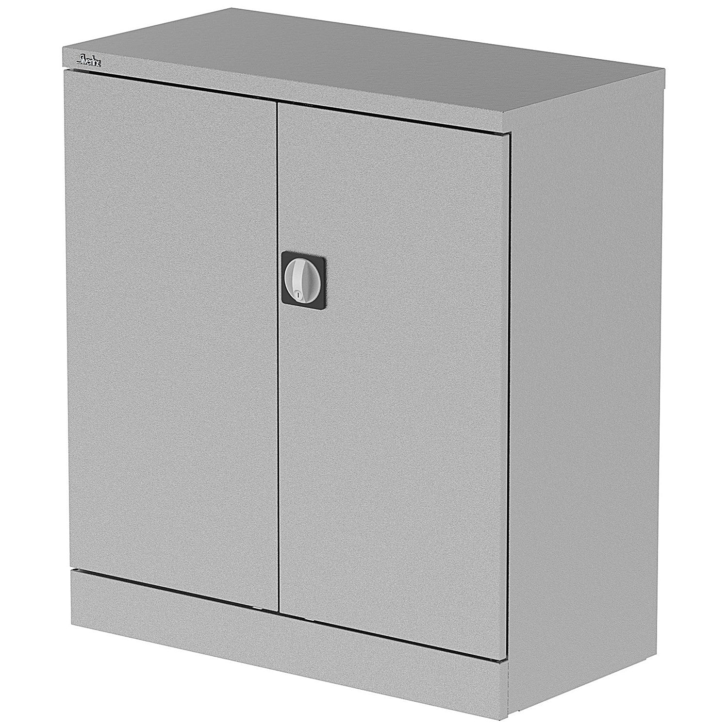Qube 1020mm 2-Door Stationery Cupboard Silver With Shelf Easy2Order : QS2092