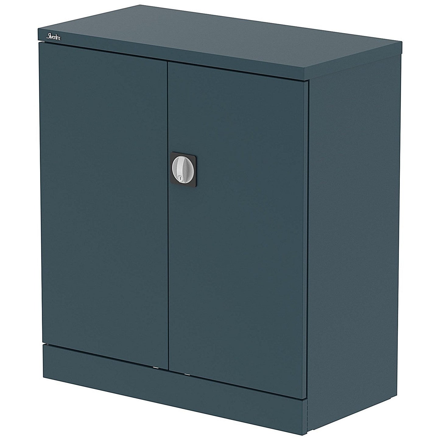 Qube 1020mm 2-Door Stationery Cupboard Ocean Cobalt With Shelf Easy2Order : QS2094