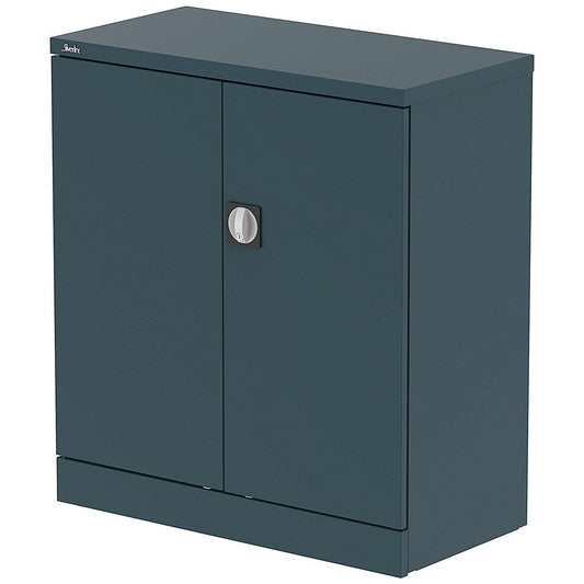 Qube 1020mm 2-Door Stationery Cupboard Ocean Cobalt With Shelf Easy2Order : QS2094