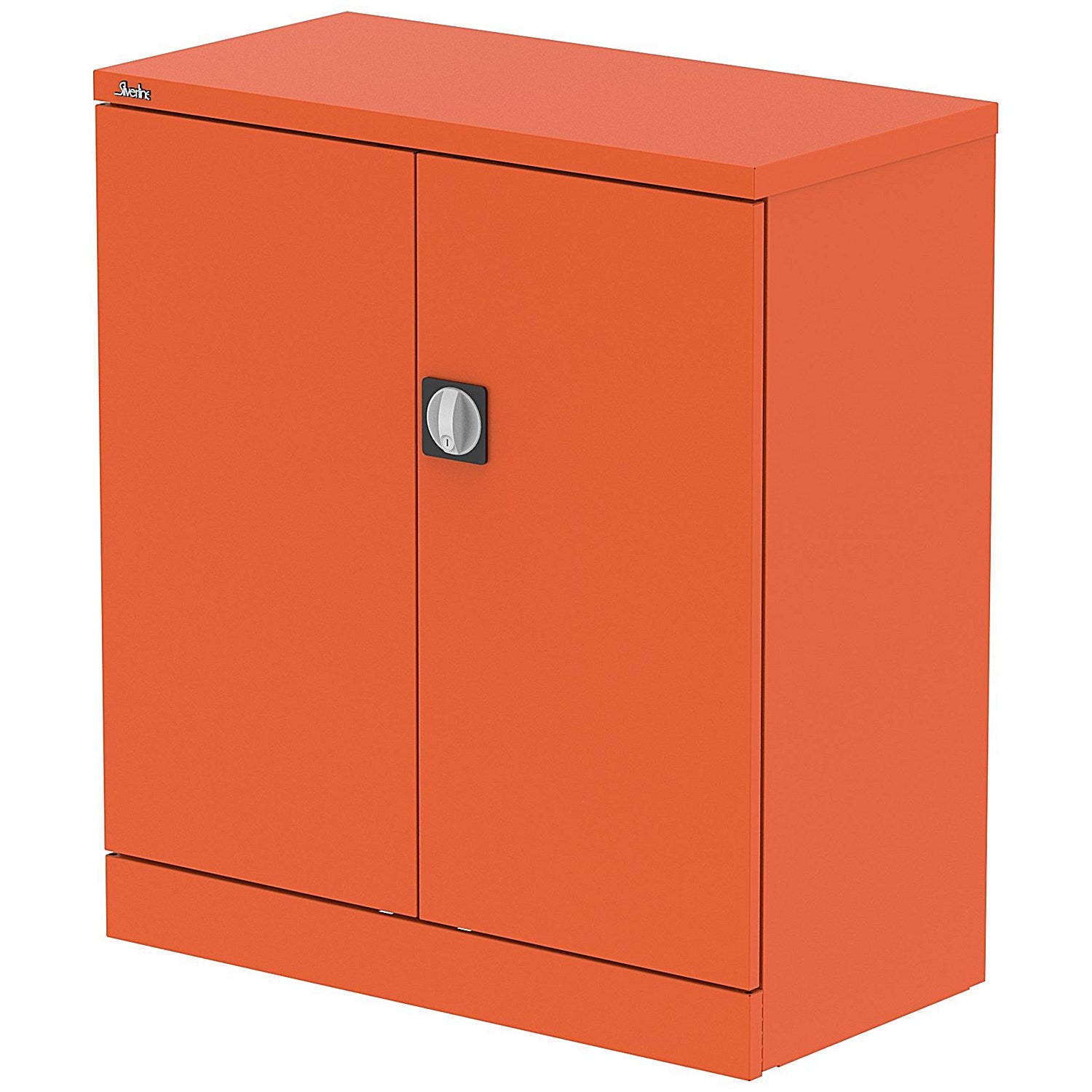 Qube 1020mm 2-Door Stationery Cupboard Sienna Orange With Shelf Easy2Order : QS2096