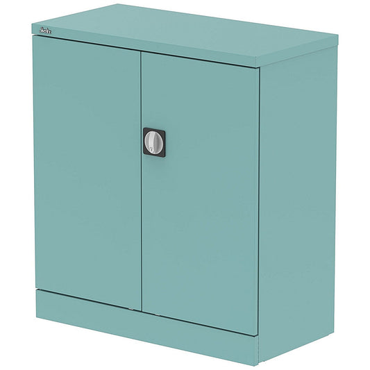 Qube 1020mm 2-Door Stationery Cupboard Pastel Turquoise With Shelf Easy2Order : QS2102