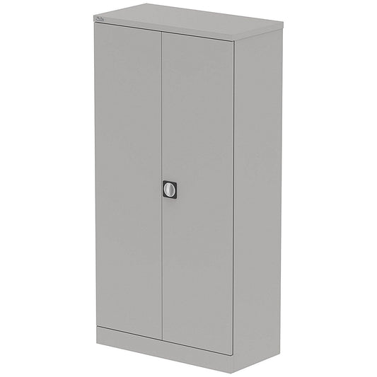 Qube 1830mm 2-Door Stationery Cupboard Goose Grey With Shelves Easy2Order : QS2109