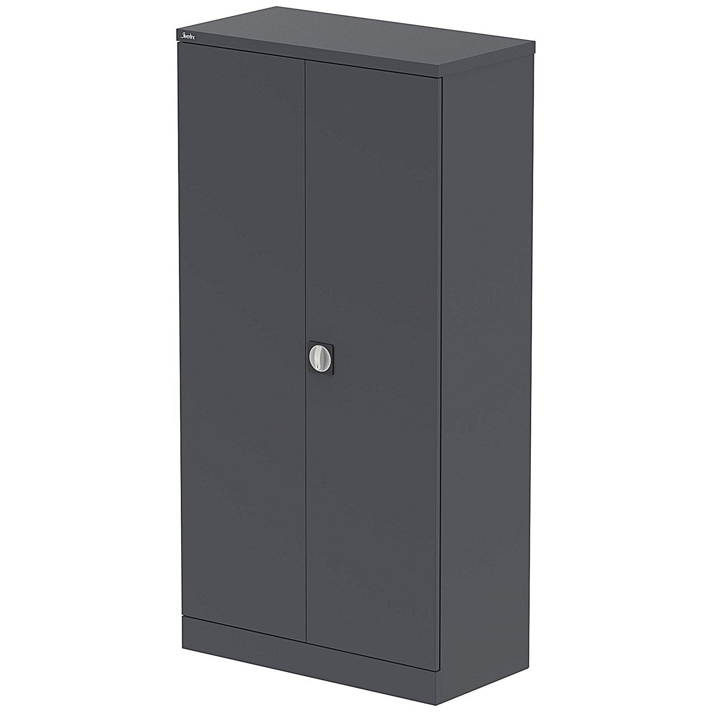 Qube 1830mm 2-Door Stationery Cupboard Graphite Grey With Shelves Easy2Order : QS2110