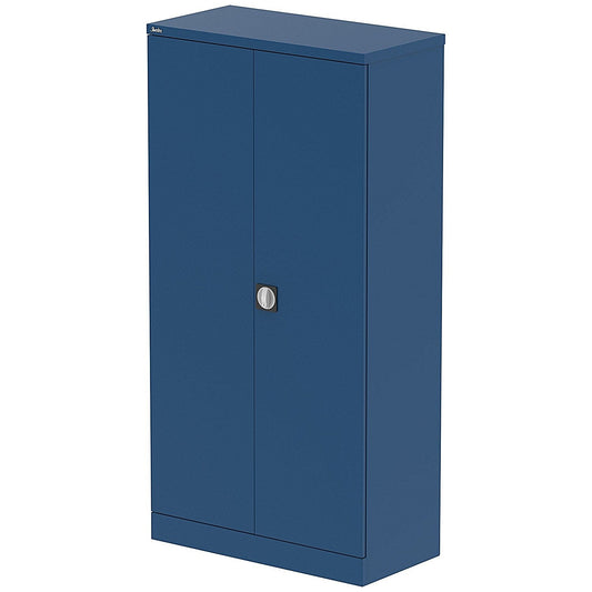 Qube 1830mm 2-Door Stationery Cupboard Blue With Shelves Easy2Order : QS2111