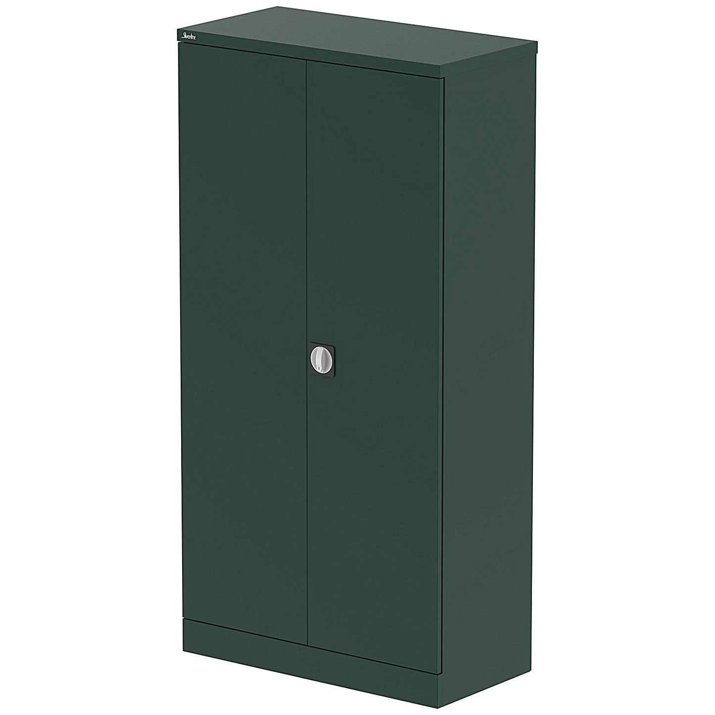 Qube 1830mm 2-Door Stationery Cupboard British Racing Green With Shelves Easy2Order : QS2112