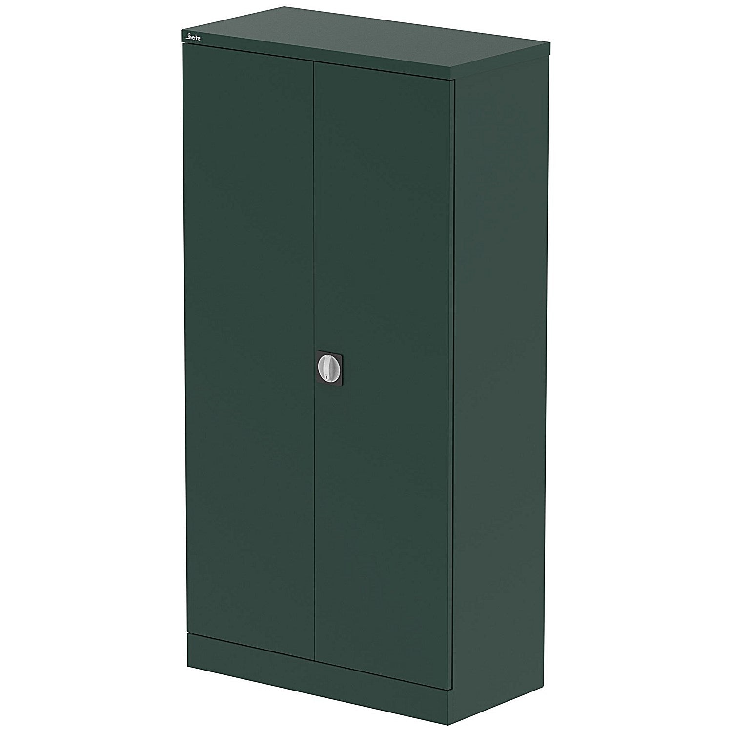 Qube 1830mm 2-Door Stationery Cupboard British Racing Green With Shelves Easy2Order : QS2112