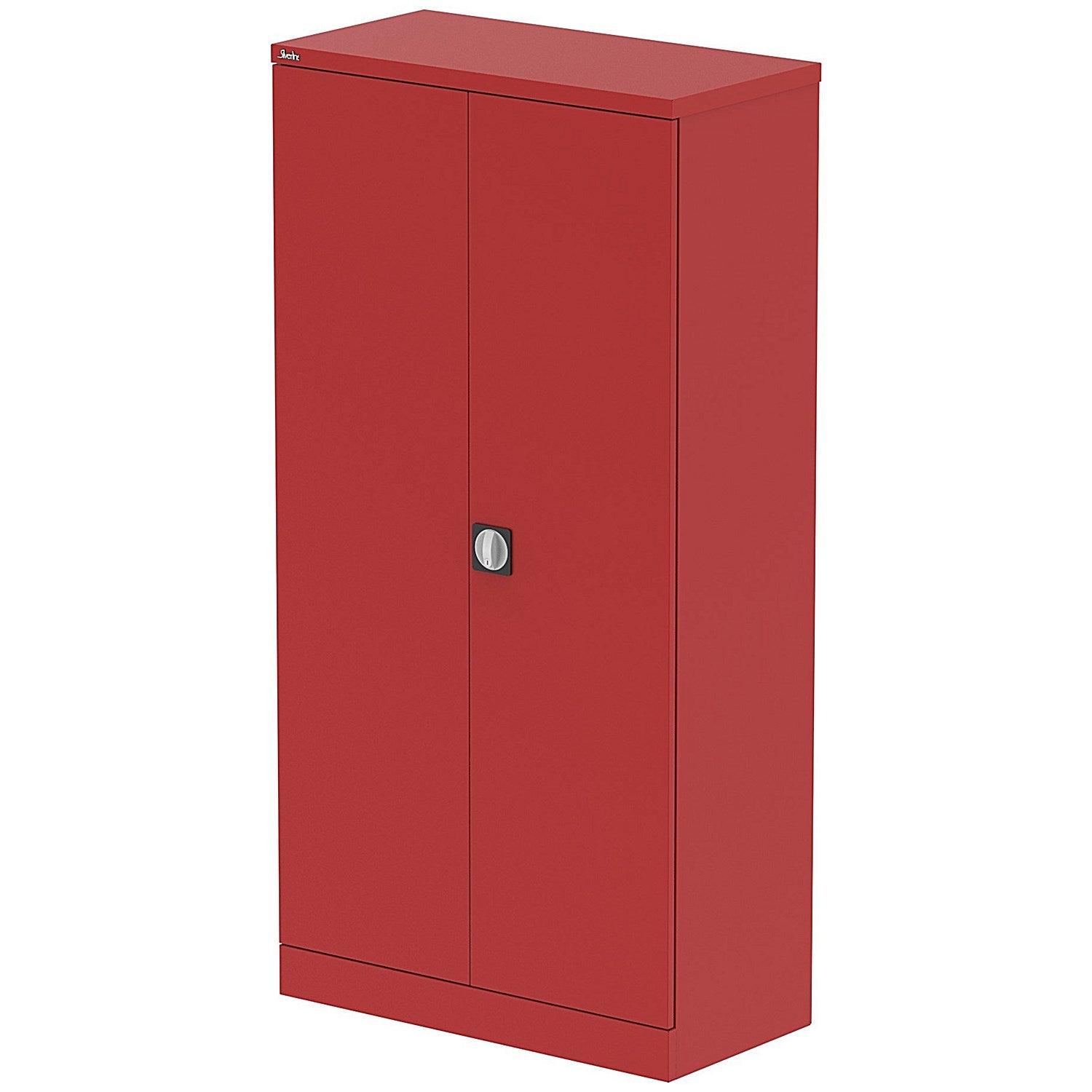 Qube 1830mm 2-Door Stationery Cupboard Red With Shelves Easy2Order : QS2113