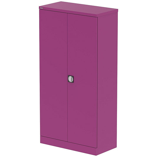 Qube 1830mm 2-Door Stationery Cupboard Traffic Purple With Shelves Easy2Order : QS2119