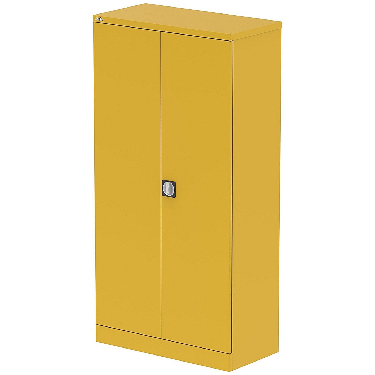 Qube 1830mm 2-Door Stationery Cupboard Lemon Yellow With Shelves Easy2Order : QS2122