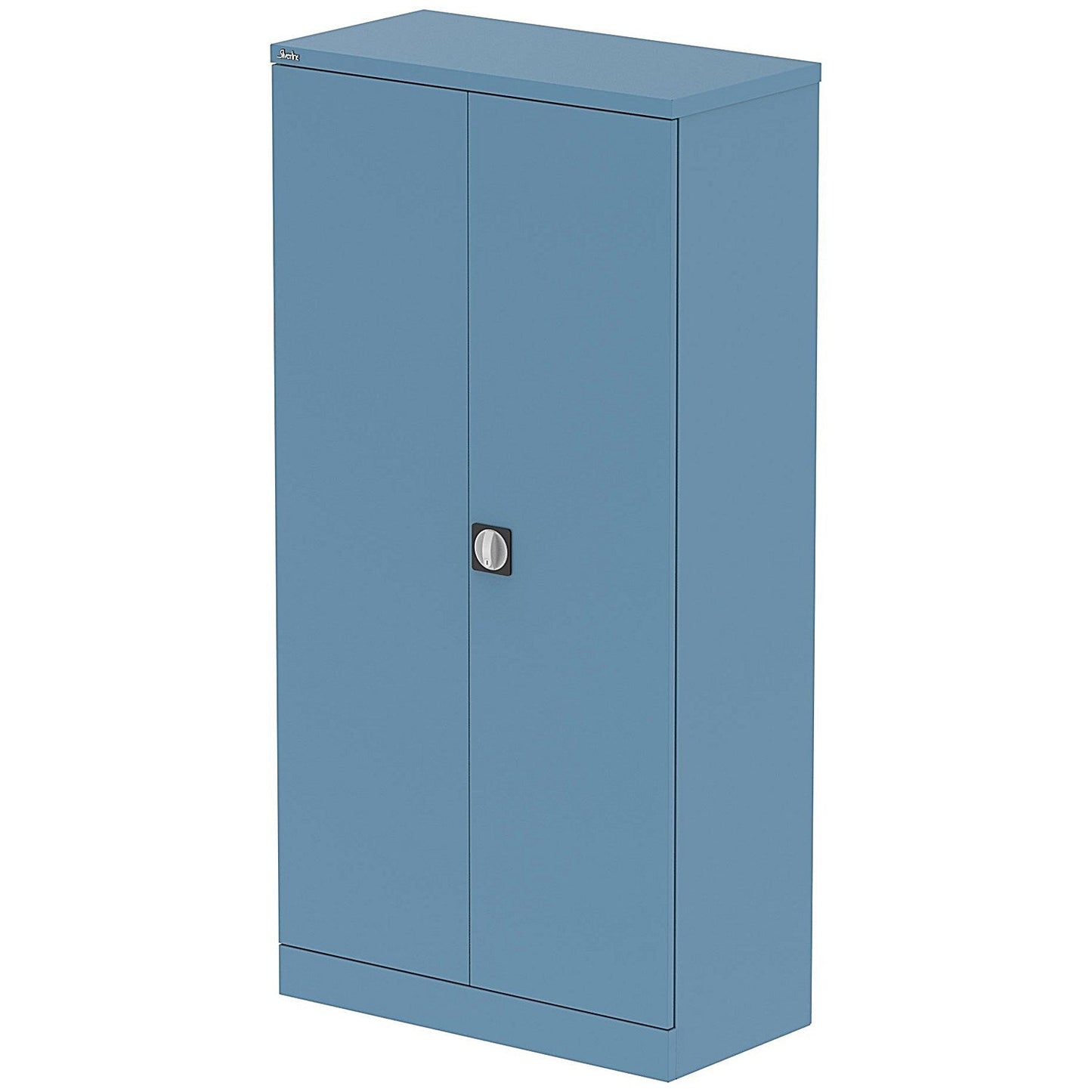 Qube 1830mm 2-Door Stationery Cupboard Pastel Blue With Shelves Easy2Order : QS2123