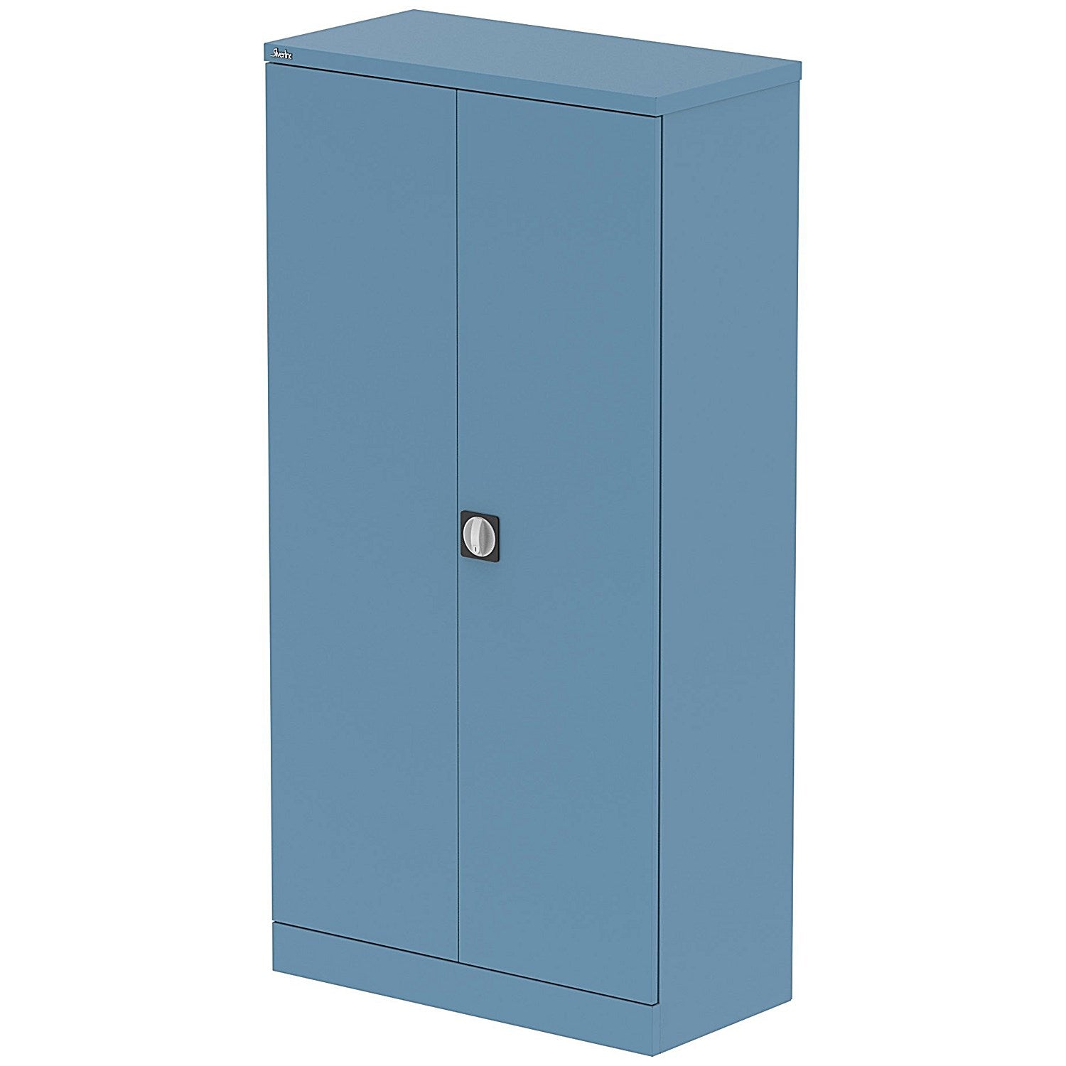 Qube 1830mm 2-Door Stationery Cupboard Pastel Blue With Shelves Easy2Order : QS2123