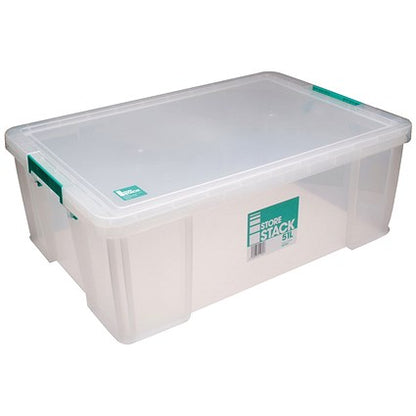 StoreStack Storage Box, 51 Litres, Clear