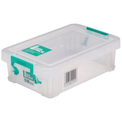 StoreStack Storage Box, 0.8 Litres, Clear