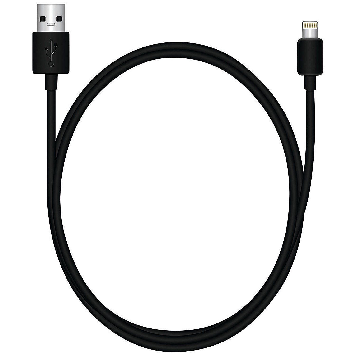 MediaRange USB to Lightning Charge and Sync Cable, 1m Lead, Black