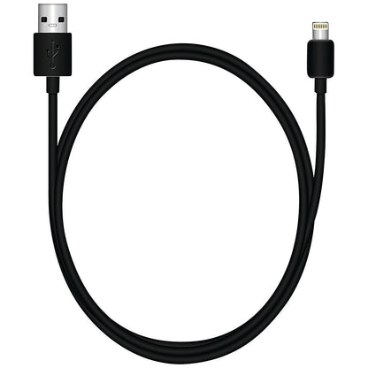 MediaRange USB to Lightning Charge and Sync Cable, 1m Lead, Black