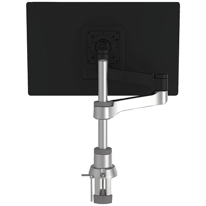 R-Go Zepher 4 C2 Deskclamped Single Monitor Arm, Adjustable Height and Tilt, Black & Silver