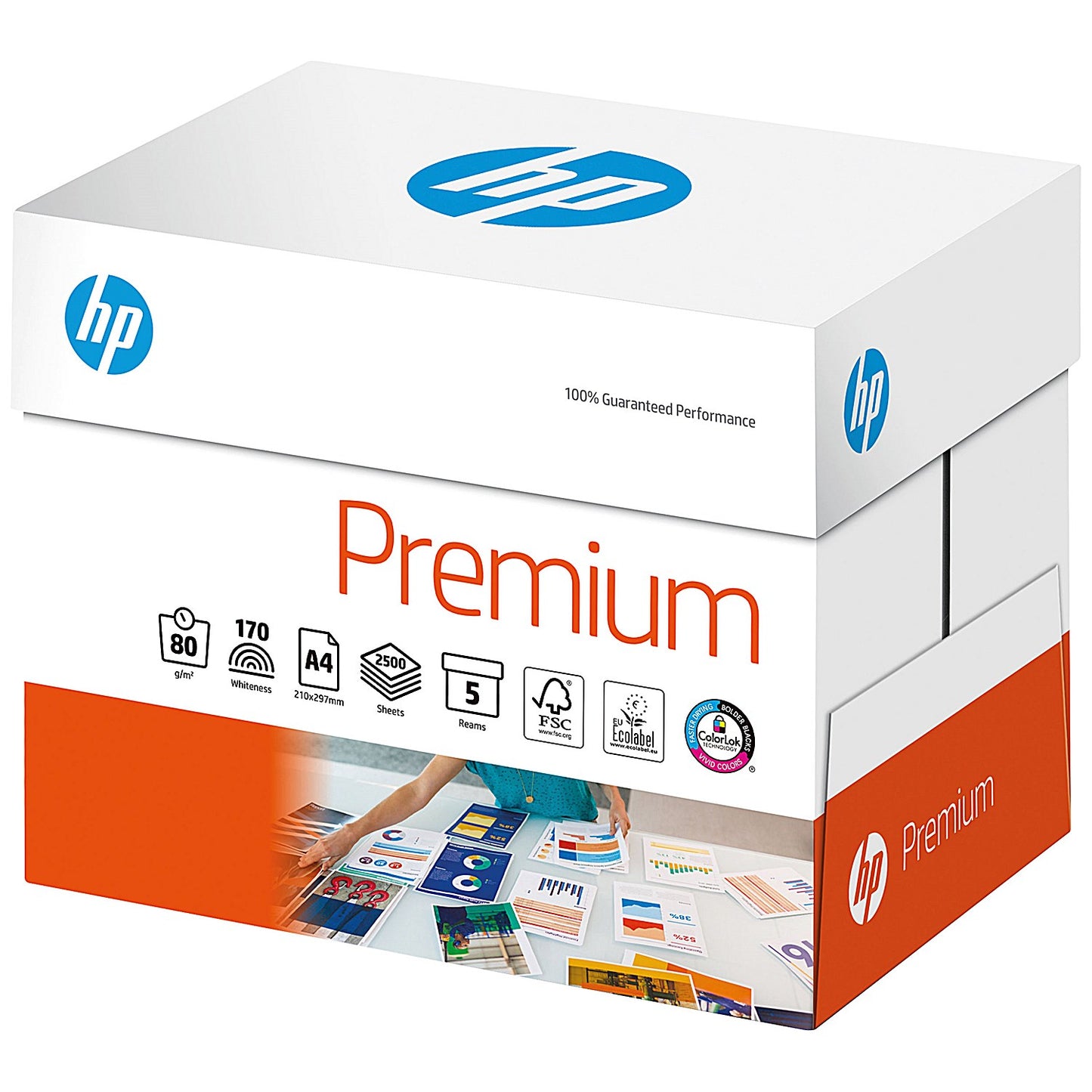 HP A4 Premium Paper, White, 80gsm, Box (5 x 500 Sheets)