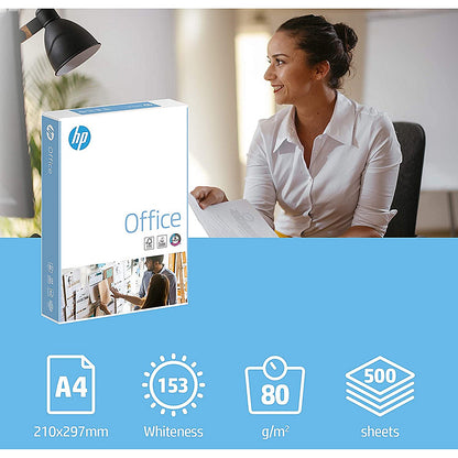 HP A4 Office Paper, White, 80gsm, Continuous Box (2500 Sheets)
