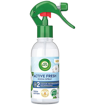 Air Wick Active Fresh Room Spray, Fresh Cotton, 237ml