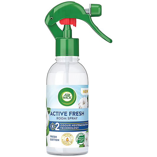 Air Wick Active Fresh Room Spray, Fresh Cotton, 237ml