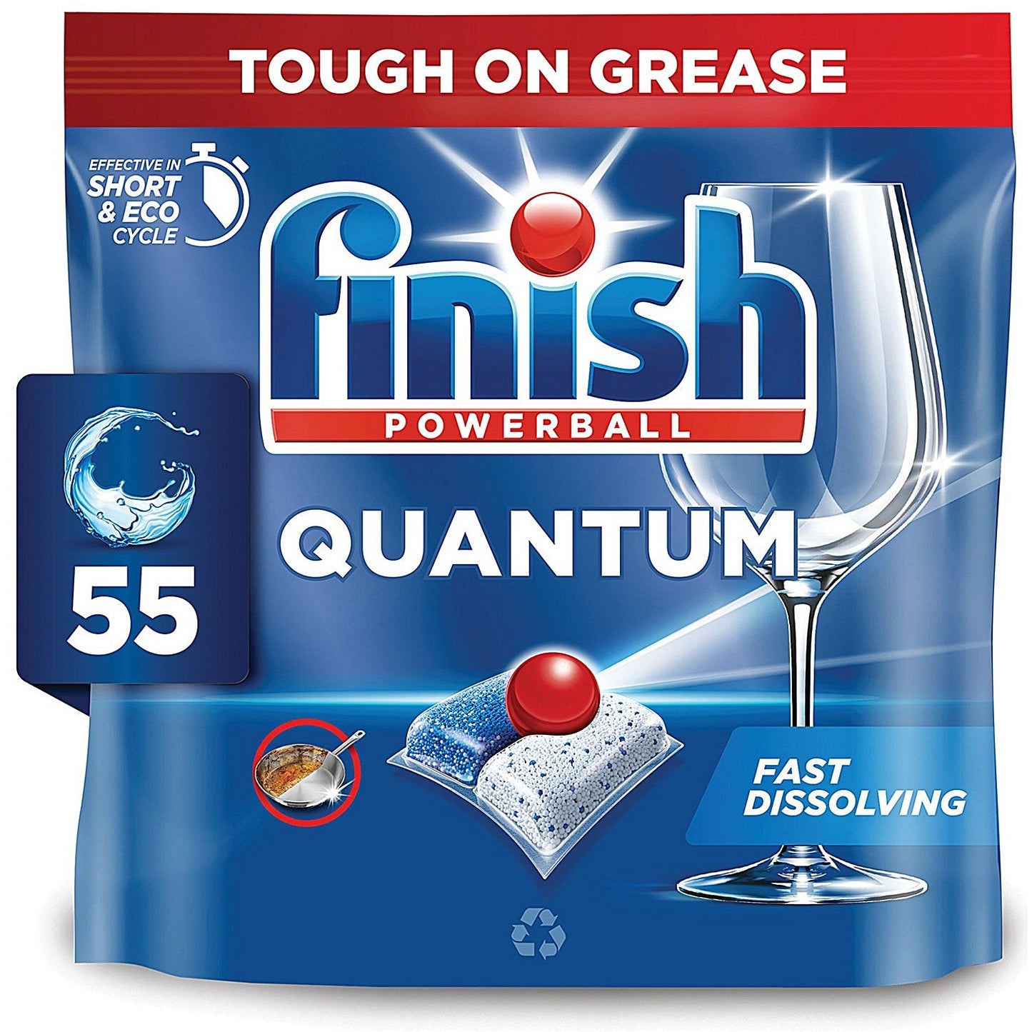 Finish Quantum AIO Dishwasher Tablets Fresh Regular (Pack of 55)