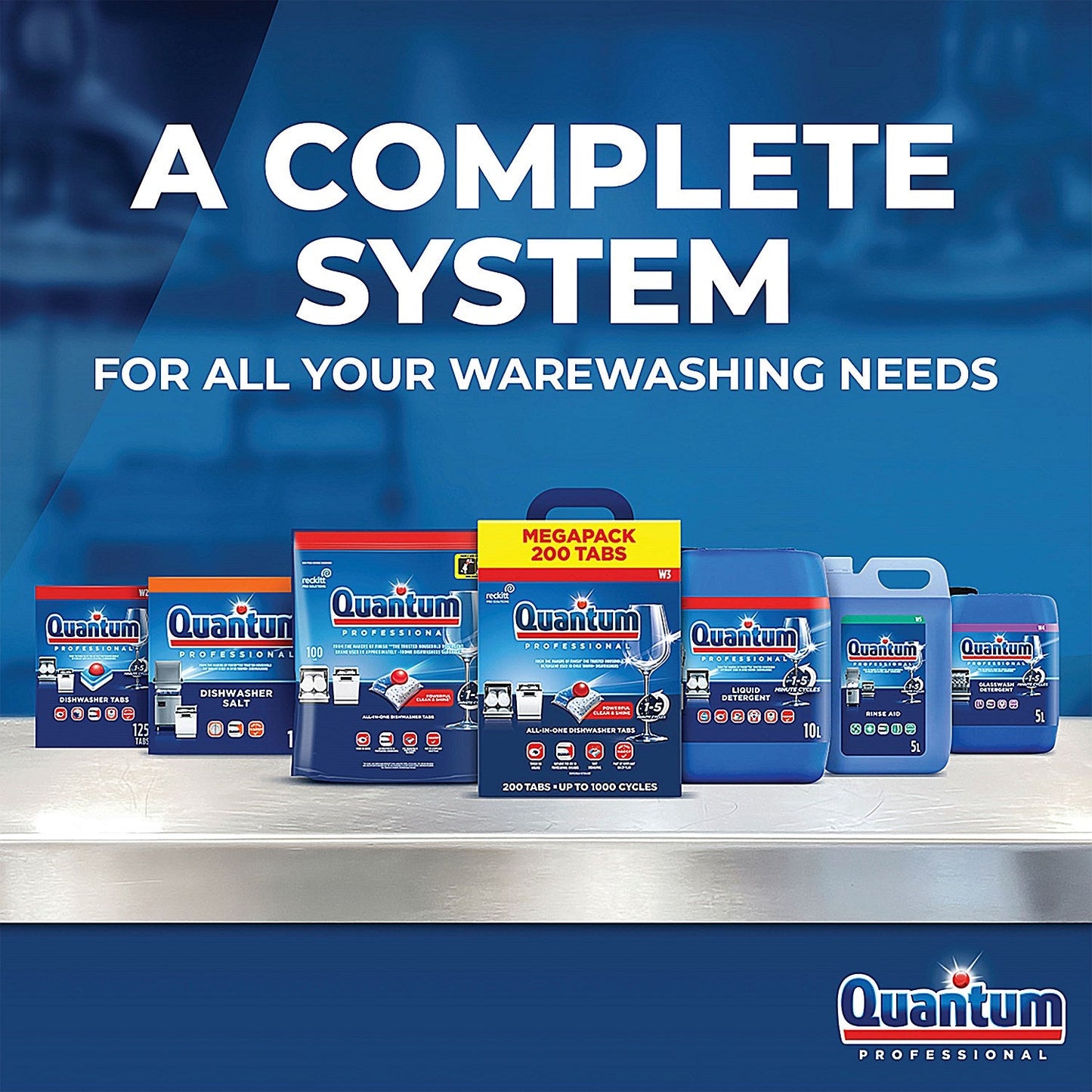 Finish Quantum Professional All In One Dishwasher Tablets, Pack of 200 Easy2Order : RK02397