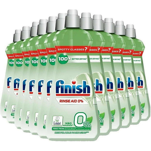 Finish Dishwasher Rinse Aid, 400ml, Pack of 12