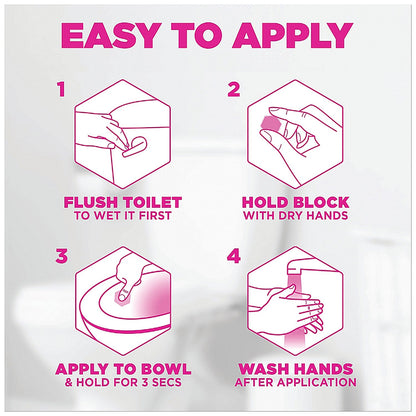 Harpic Hygienic Fresh Sticker Adhesive Toilet Block, Pine, 6 Packs of 4 Tabs Easy2Order : RK51301