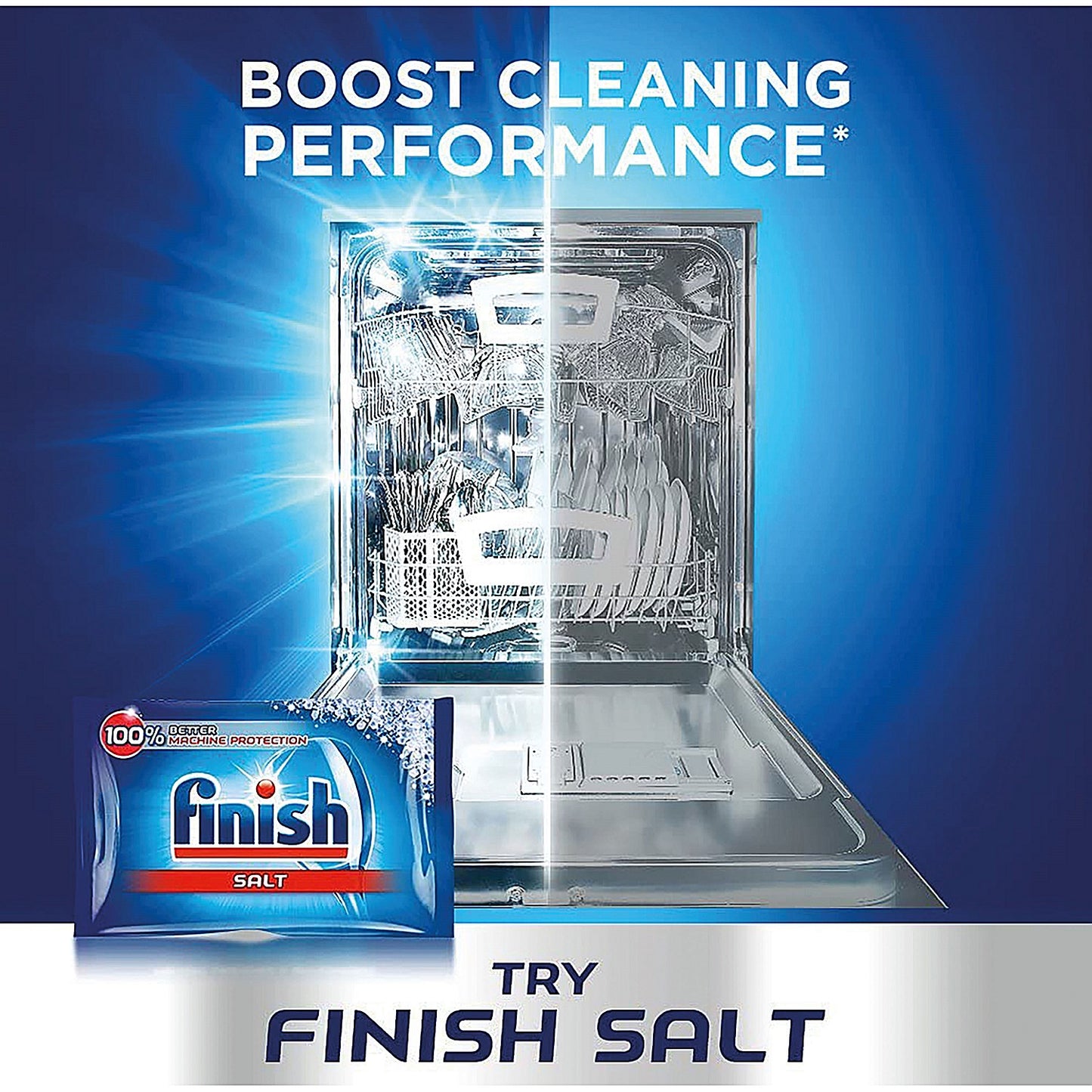 Finish Dishwasher Salt, 1kg, Pack of 8