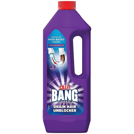 Cillit Bang Power Cleaner Drain Unblocker 1 Litre (Pack of 8)