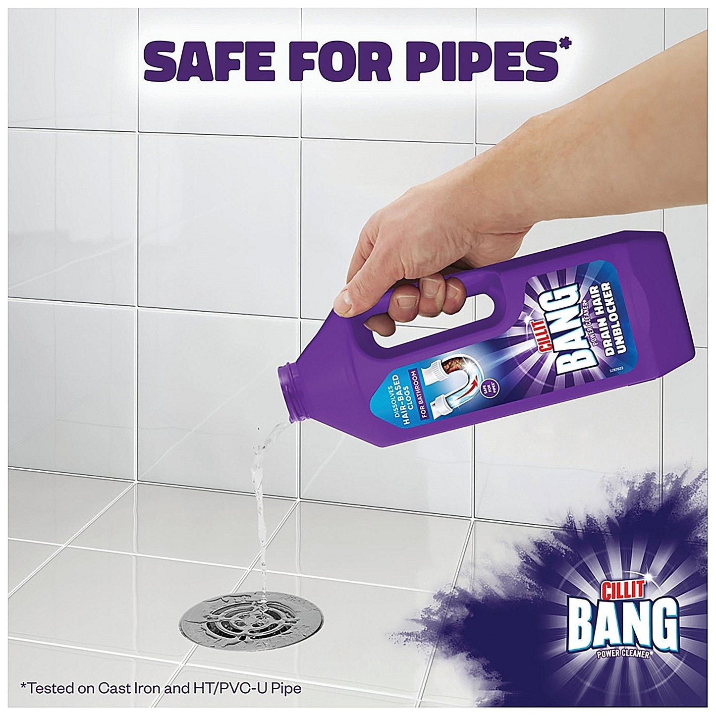 Cillit Bang Power Cleaner Drain Unblocker 1 Litre (Pack of 8)